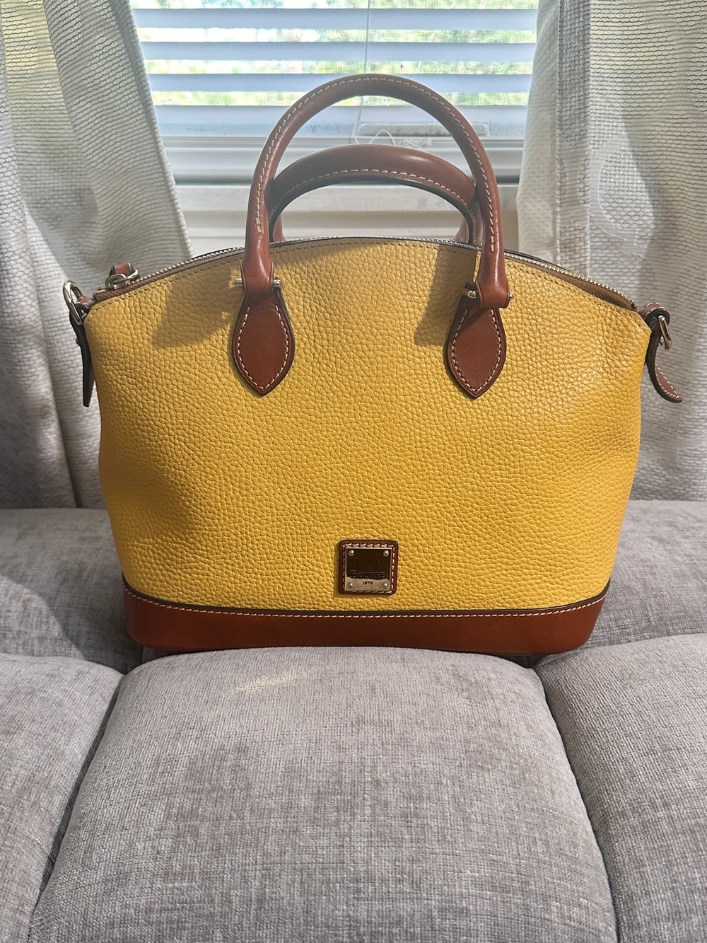 Dooney & Bourke Dandelion Pebble Grain Darcy Dome Satchel